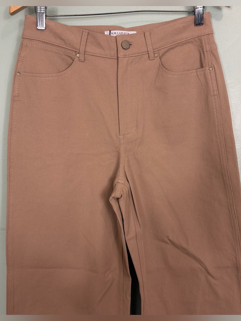 M.M. Lafleur The Milo Wide-
Leg Jean Eco Better Than Denim Tan Women Size 8 - Picture 4 of 12